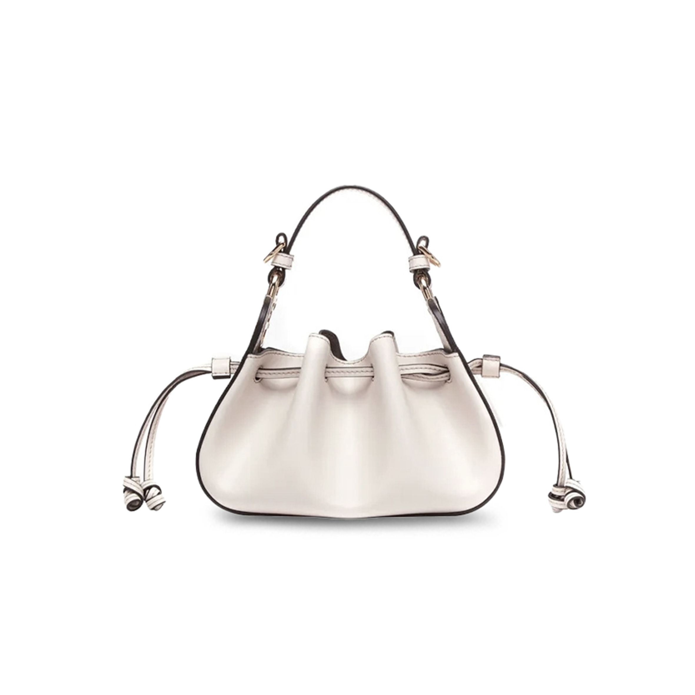 FENDI POMODORINO MINI LEATHER HOBO BAG 8BS059AHWUF0VWM (24*14*9.5cm)